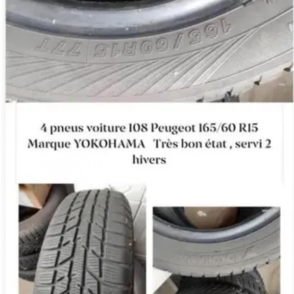 
            165/60R15 Yokohama 
    

                        77
        
                    T
        
    
    Passenger car

